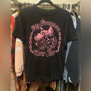 Boss Dog Art Dept Dreamers Never Sleep Black T-Shirt